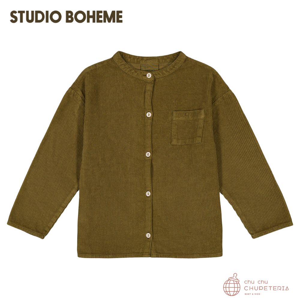 【STUDIO BOHEME】JIM SHIRT GREEN NUTRIA｜chu chu CHUPETERIA