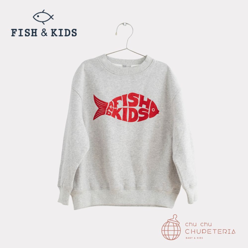 【FISH \u0026 KIDS】FISH \u0026 KIDS SWEATSHIRT - GREY MELANGE(26SS)