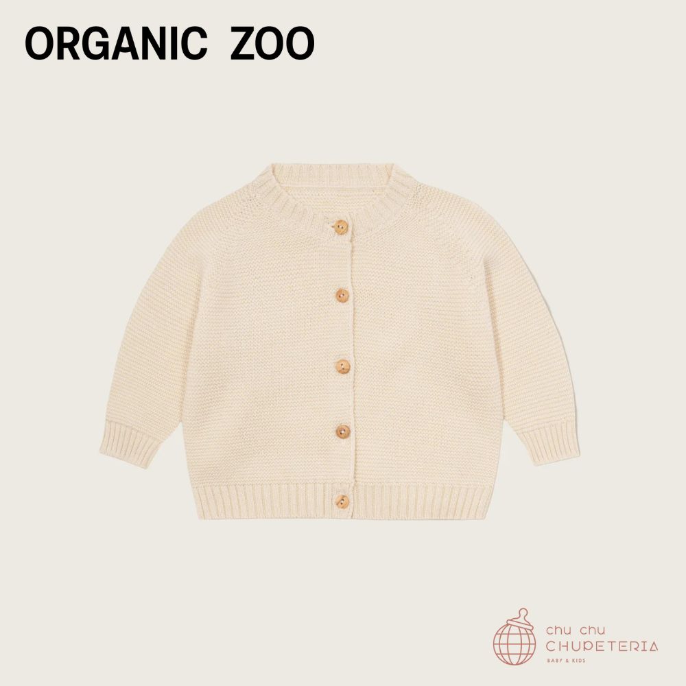 【organic zoo】Undyed Cotton Knitted Cardigan (25AW) / オーガニックズー 25AW こども服 もの言う花 キッズ SALED ジレー 編み物