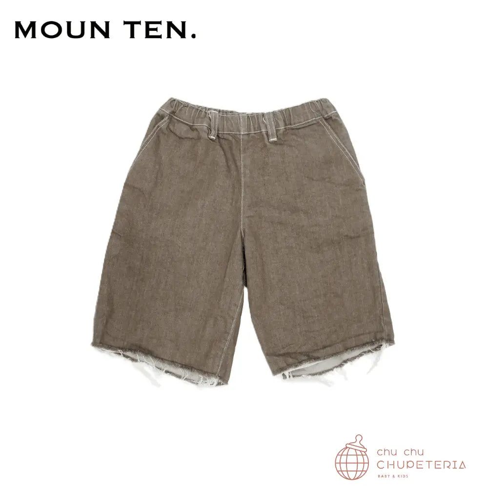 【MOUN TEN.】cutoff MIDI jeans (organic cotton) - brown/ 牟礼  赤ちゃん服 80 90 100 110 120 130 キッズ お坊っちゃん もの言う花 差し上げ物 生まれ落ちる日 差し上げ物