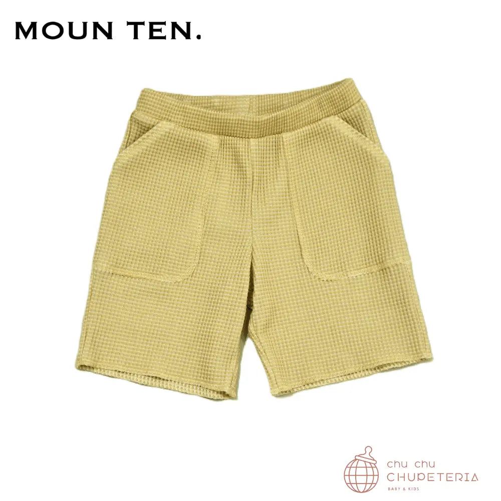 【MOUN TEN.】bicolor waffle shorts - honey x ecru / マウンテン 子供服 80 90 100 110 120 130 キッズ 男の子 ベビー ギフト 誕生日 プレゼント｜chu chu CHUPETERIA 7,942円