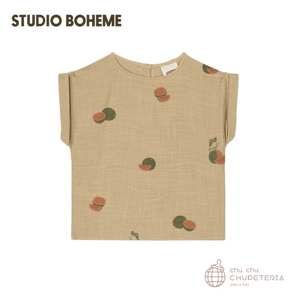【SS継続期間中引き換え証で最大限度20%OFF】【STUDIO BOHEME】BLOUSE PRASLIN Short sleeves - STARFISH / WATERMELON / ボヘム 26SS 外国でちびっ子服 ちびっ子服 こども服 もの言う花 キッズ 80 90 100 110 生み出すこと祝賀会 差し上げ物 トップス 半袖 ノースリーブ