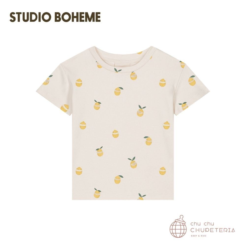 【SS継続期間中引き換え証で最大限度20%OFF】【STUDIO BOHEME】TSHIRT ESSENTIAL - OFF WHITE / LEMON / ボヘム 26SS 外国でちびっ子服 ちびっ子服 こども服 もの言う花 キッズ 80 90 100 110 生み出すこと祝賀会 差し上げ物 トップス 半袖