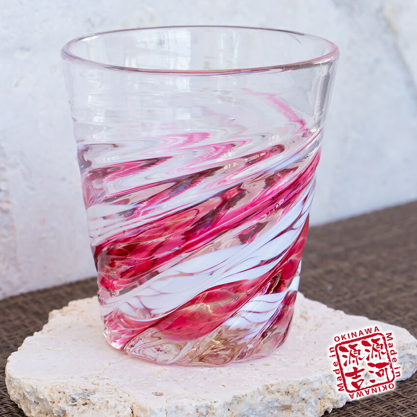 楽天市場 琉球ガラス 源河源吉 星型モール グラス２琉球グラス 沖縄 コップ グラス 琉球 プレゼント お土産 沖縄県 Okinawa お土産 誕生日 結婚祝い ギフト 送料無料 コロナ 応援 復興 美らさんぴん Okinawa Mart