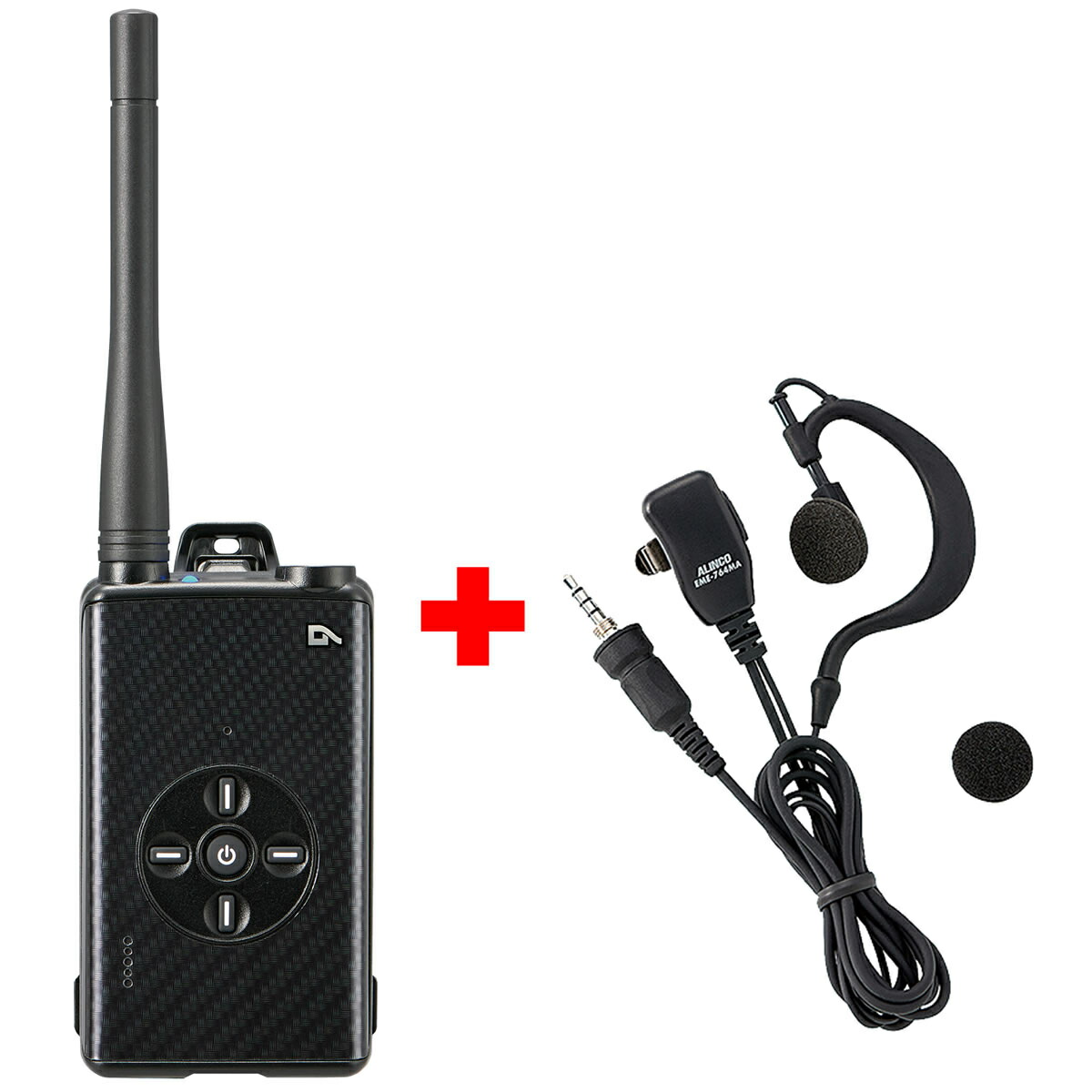 DJ-DPX1RAとEME-764MAセット アルインコ デジタル登録局 ハンディトランシーバー ルビーレッド 5W デジタル30ch (351MHz)