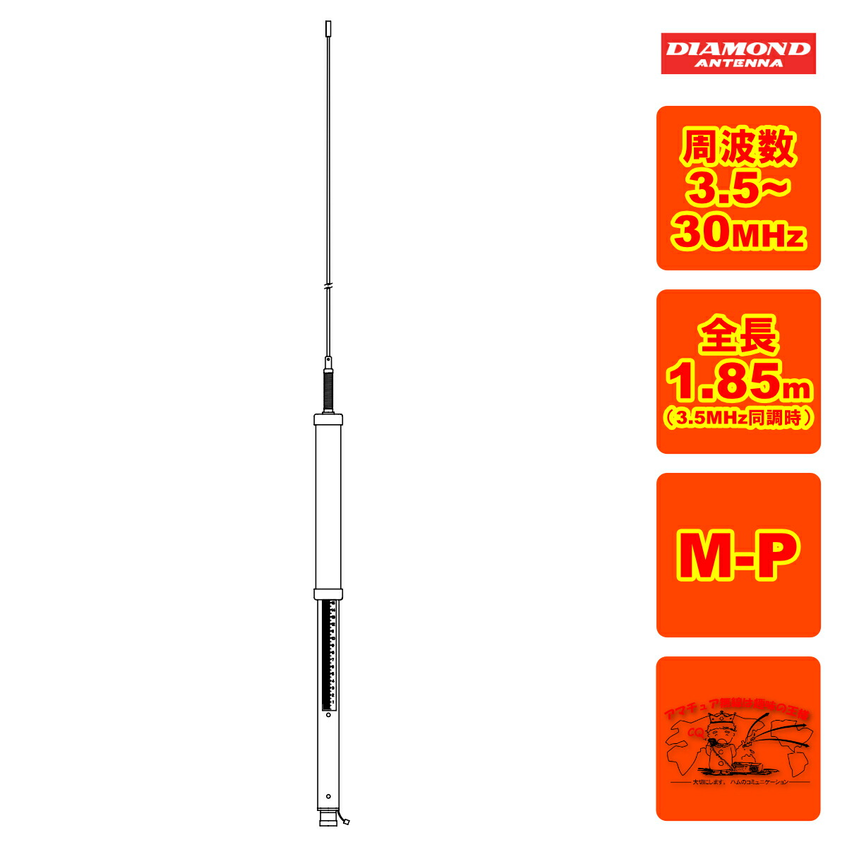 SD330 金剛石 3.5～30MHz スクリュードライバーアンテナ