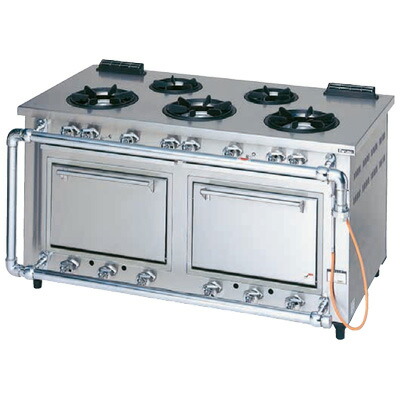 MGRD-157D マルゼン 業務用 ガスレンジ デラックスタイプ 5口 送料無料