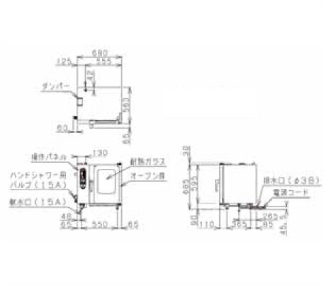 SSCS-05MDマルゼンスチームコンベクション_外形図