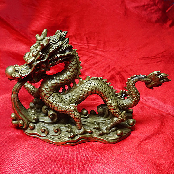【楽天市場】龍の置物(B) (高さ約7cm）銅製：中華の扉