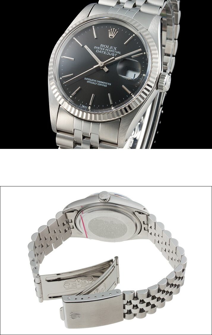 rolex datejust 16014 black dial