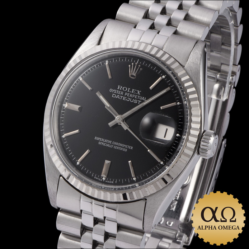 rolex datejust 1601 black dial