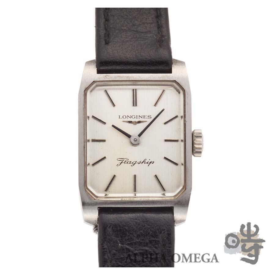 ロンジン フラッグシップ レクタングル Ref.4001 スチール写真(SS) 1970年月日【中古】【ヴィンテージ】【未みがき上げる】【託する】【レディース】