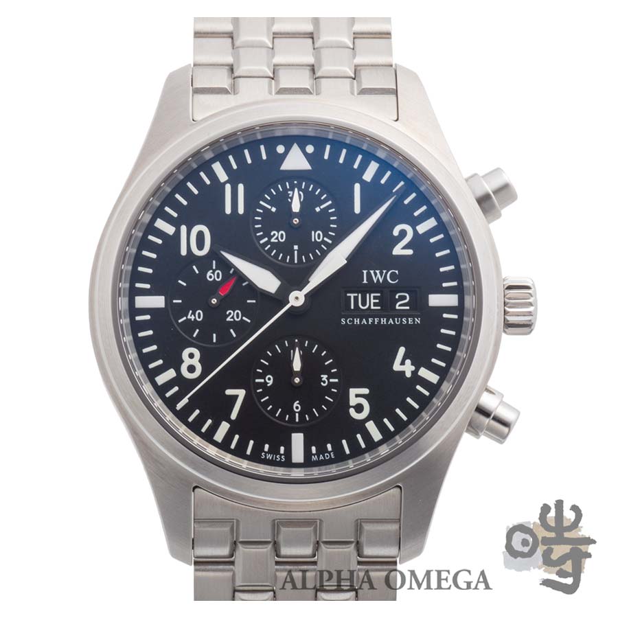 IWC インターナショナル ウォッチ カンパニー パイロットウォッチ クロノグラフ Ref.IW371704 スチール(SS) ブラック 2009年【中古】【モダン】【メンズ】