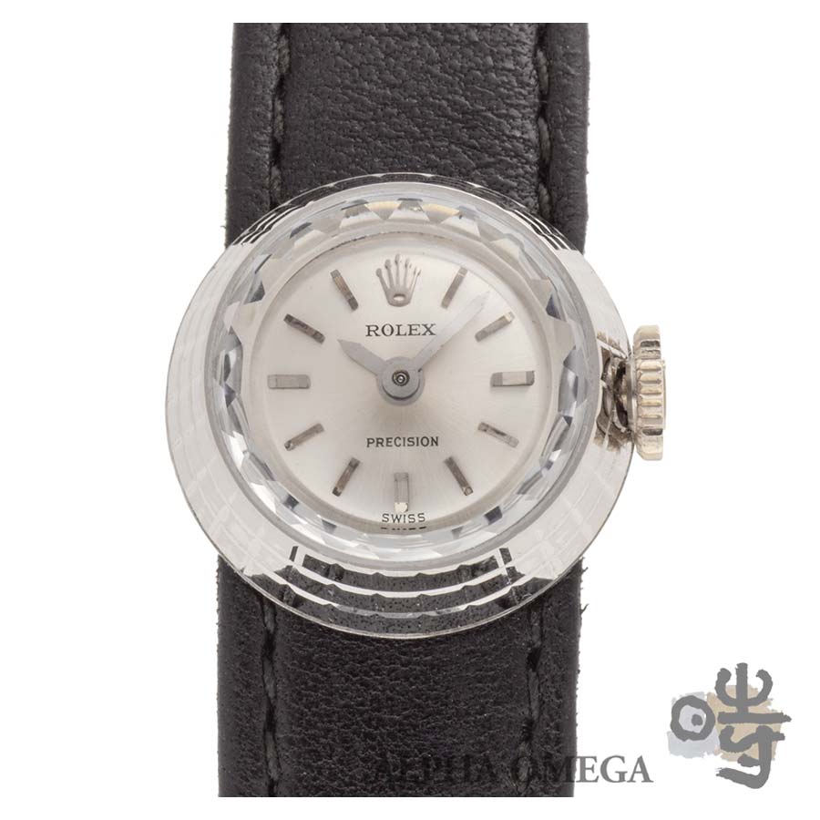 ロレックス カメレオン プレシジョン Ref.2025 ゴールド(WG) シルバー 1965年 12番【中古】【ヴィンテージ】【レディース】