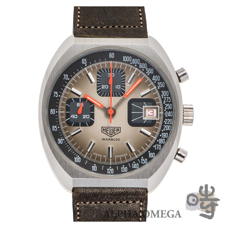 ホイヤー [タグ ホイヤー] フレンチクロノグラフ モニン Ref.1614 スチール(SS) 1970年代【中古】【ヴィンテージ】【未研磨】【メンズ】