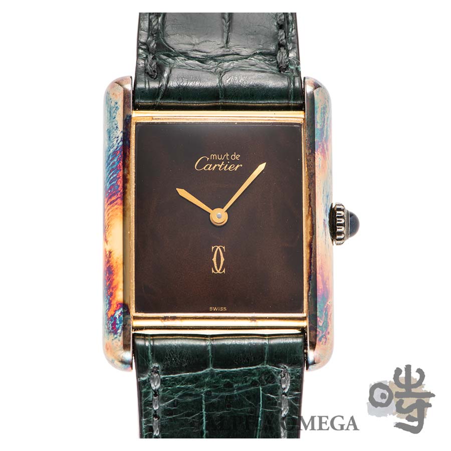カルティエ 帆檣 貯蔵タンク ヴェルメイユ LM 手巻 Ref.1975613 メッキ(SV/YGP) タートル/ベッコウ/白木/ビー玉 1980年月日【中古】【ヴィンテージ】【未みがき上げる】【メンズ】【レディース】