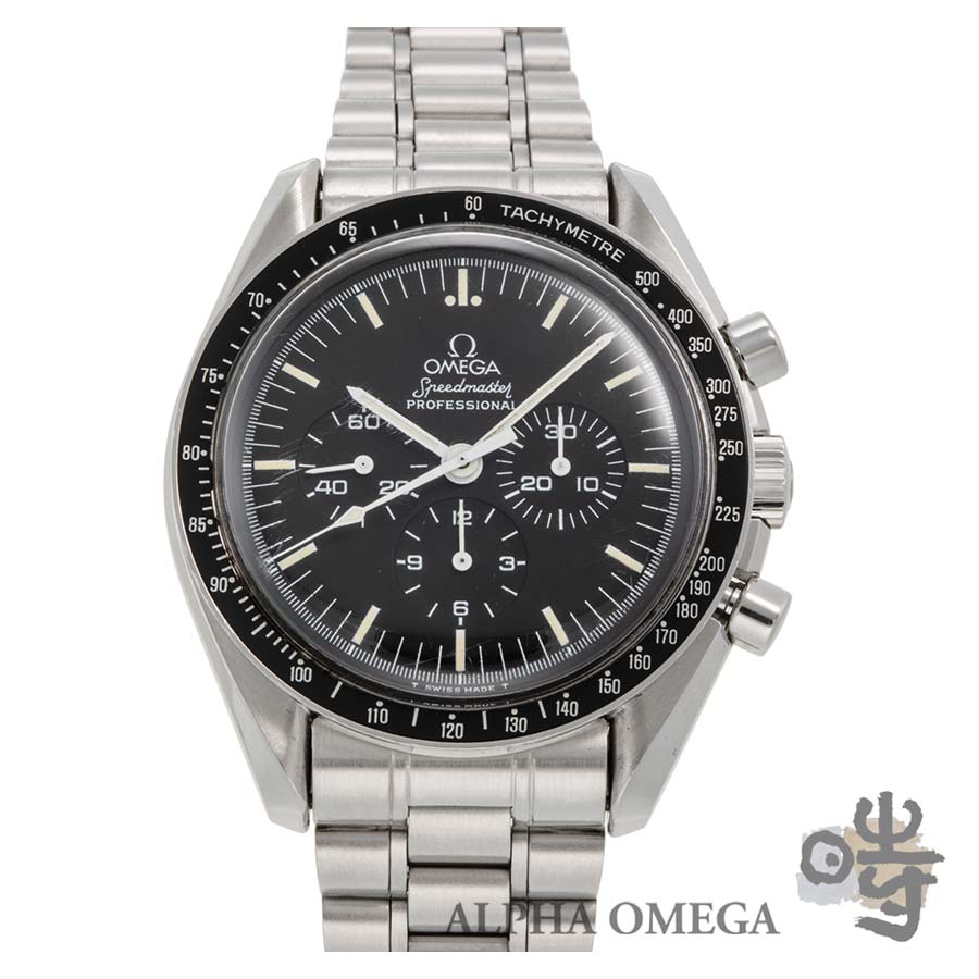オメガ スピードマスター プロフェッショナル Ref.ST345.022/3590.50 スチール(SS) 1990年 4826番 ロングS/ロングR/下がりR トリチウム【中古】【ヴィンテージ】【未研磨】【メンズ】