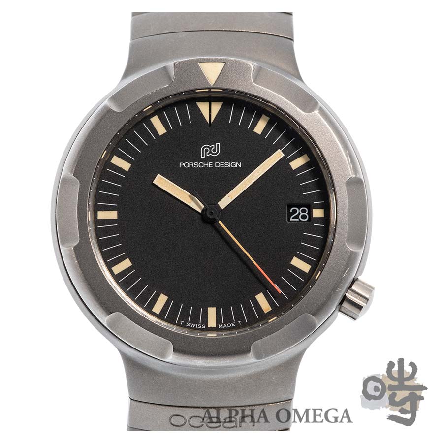 ポルシェデザイン by IWC オーシャン2000 タイカン Ref.3500 チタン(TI) 初期モデル 約1985年 ブラック表面硬化【中古】【ヴィンテージ】【委託】【未研磨】【メンズ】｜アルファオメガ