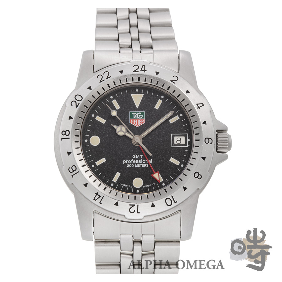 タグホイヤー ダイバー 1500シリーズ GMT Ref.159.306 スチール(SS) 1990年代【中古】【モダン】【未研磨】【メンズ】｜アルファオメガ