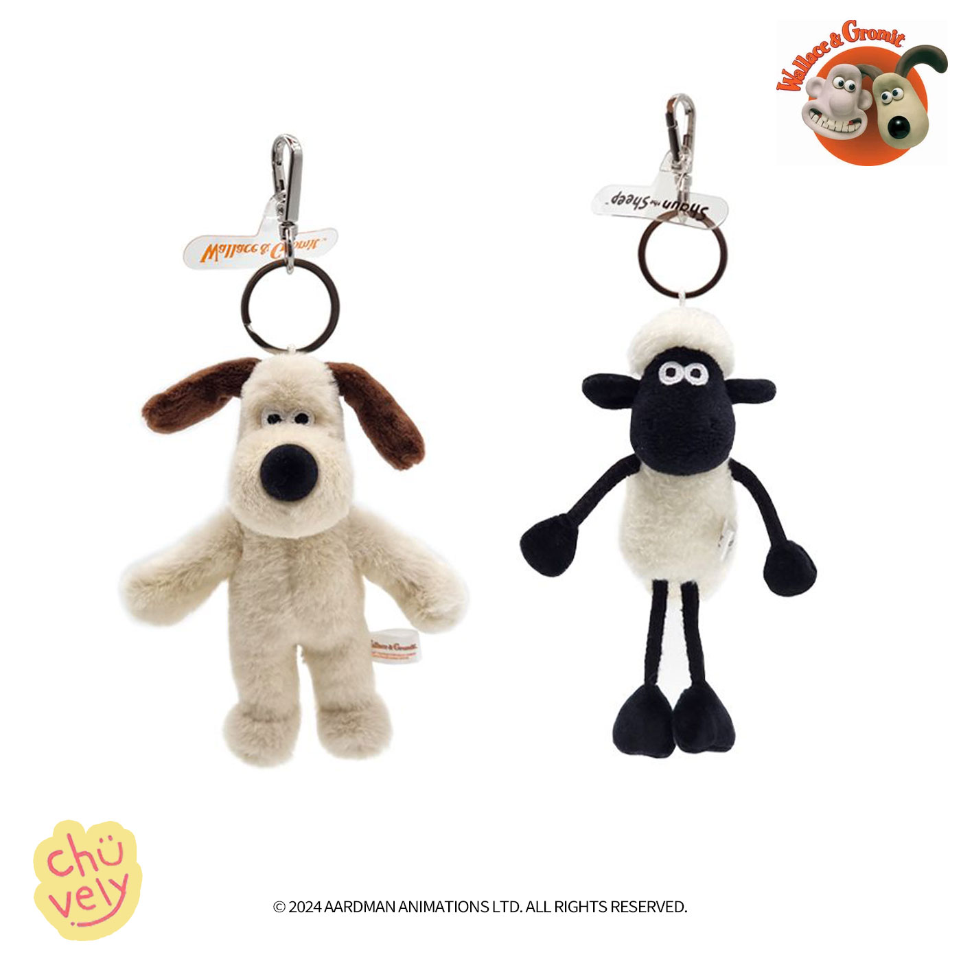 楽天市場】ウォレスとグルミット キーリング ぬいぐるみ グッズ 韓国