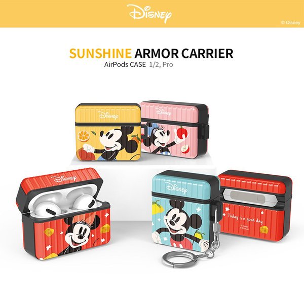 Airpodsprocase エアポッズプロ 1 2兼用 Disney イヤホン カラビナ キャラクター グッズ ストア スマホアクセサリー ディズニー ハード ワイヤレス 透明ケース 出群 1