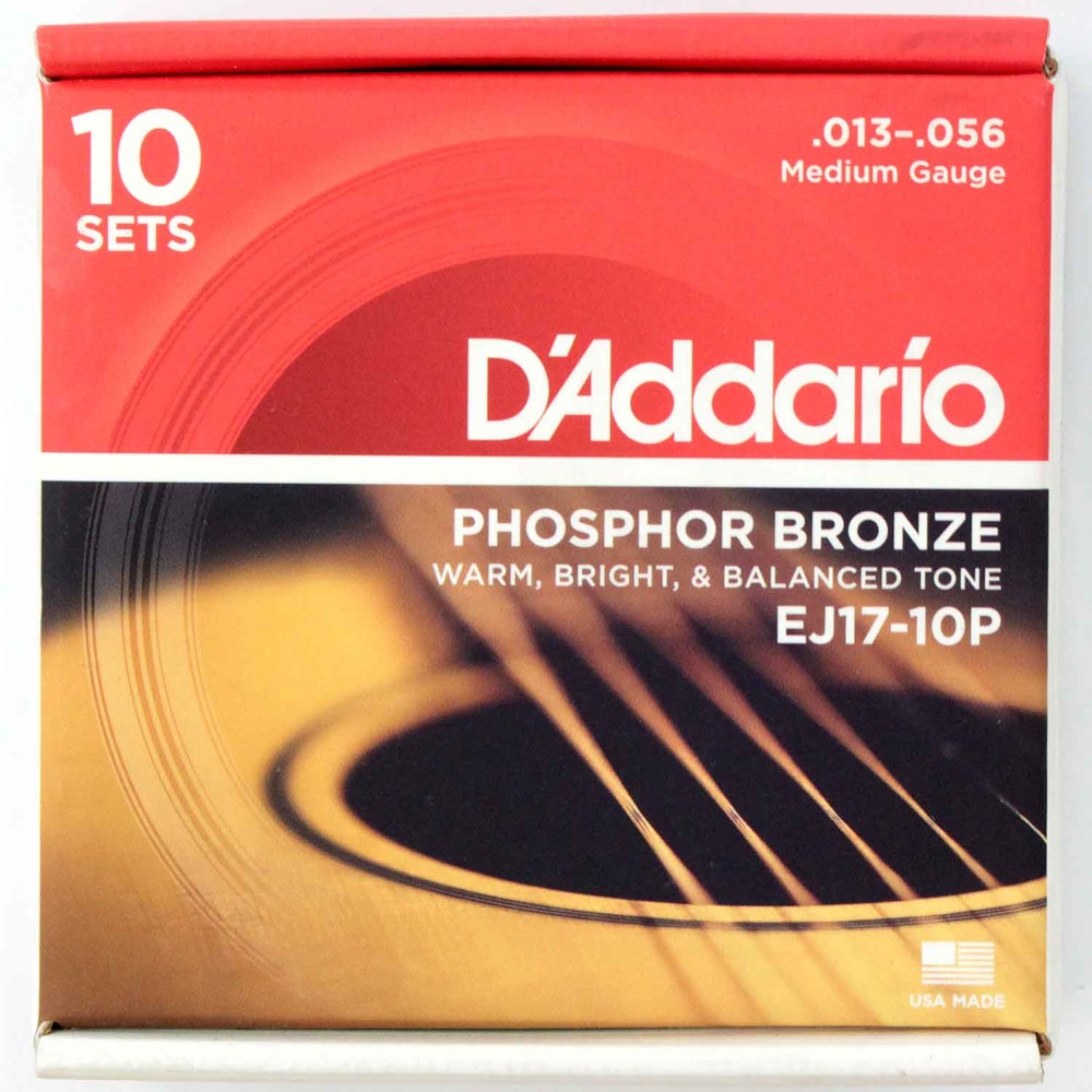 ダダリオ D'Addario EJ17-10P Medium 013-056 10セット アコースティックギター弦｜chuya-online チューヤオンライン