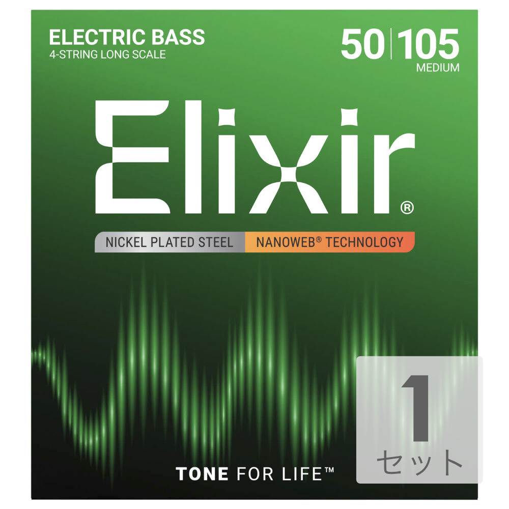 エリクサー ELIXIR 14102 NANOWEB 4-String Medium Long Scale エレキベース弦