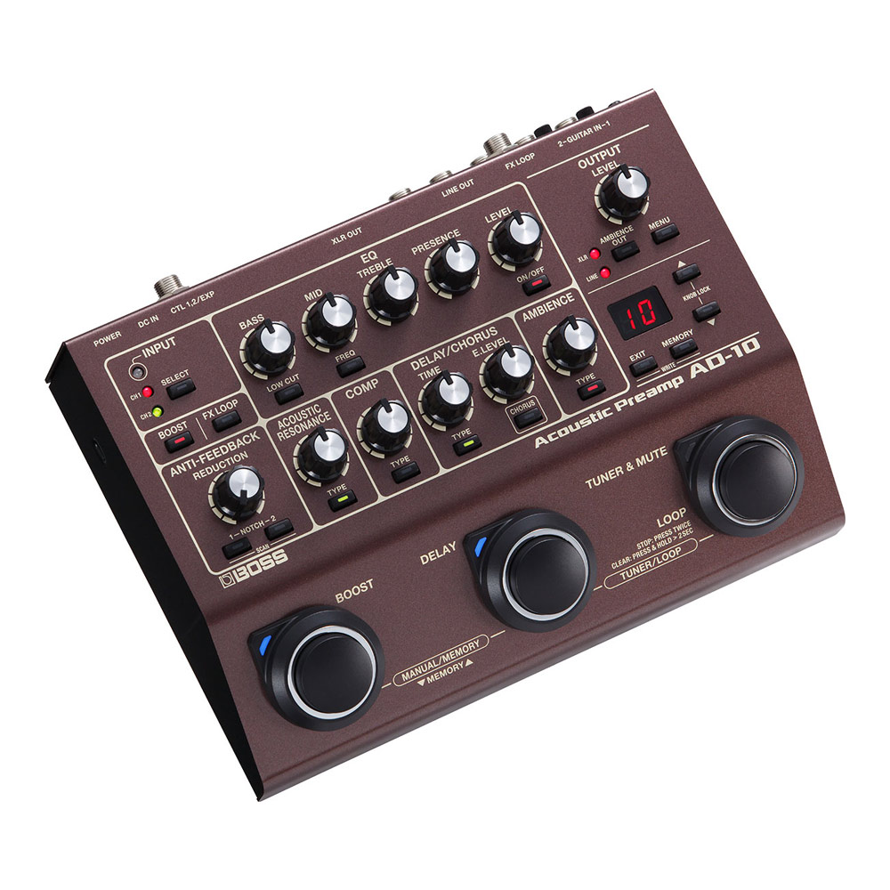 BOSS AD-10 Acoustic Preamp アコースティックギタープリアンプ｜chuya-online チューヤオンライン