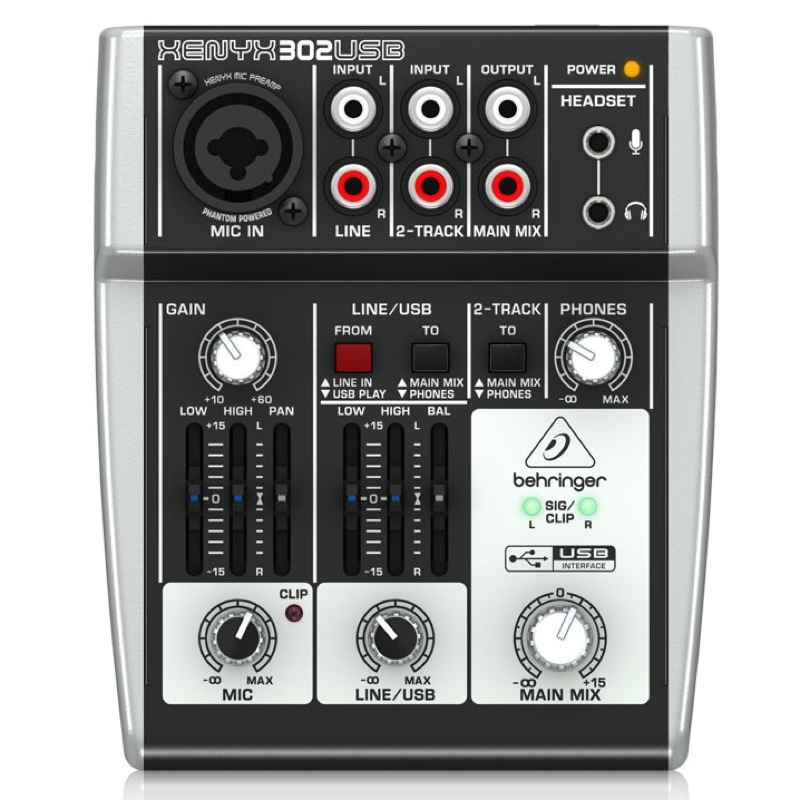 美品 Behringer 302usb Xenyx Usbオーディオインターフェース 2chアナログミキサー Fucoa Cl