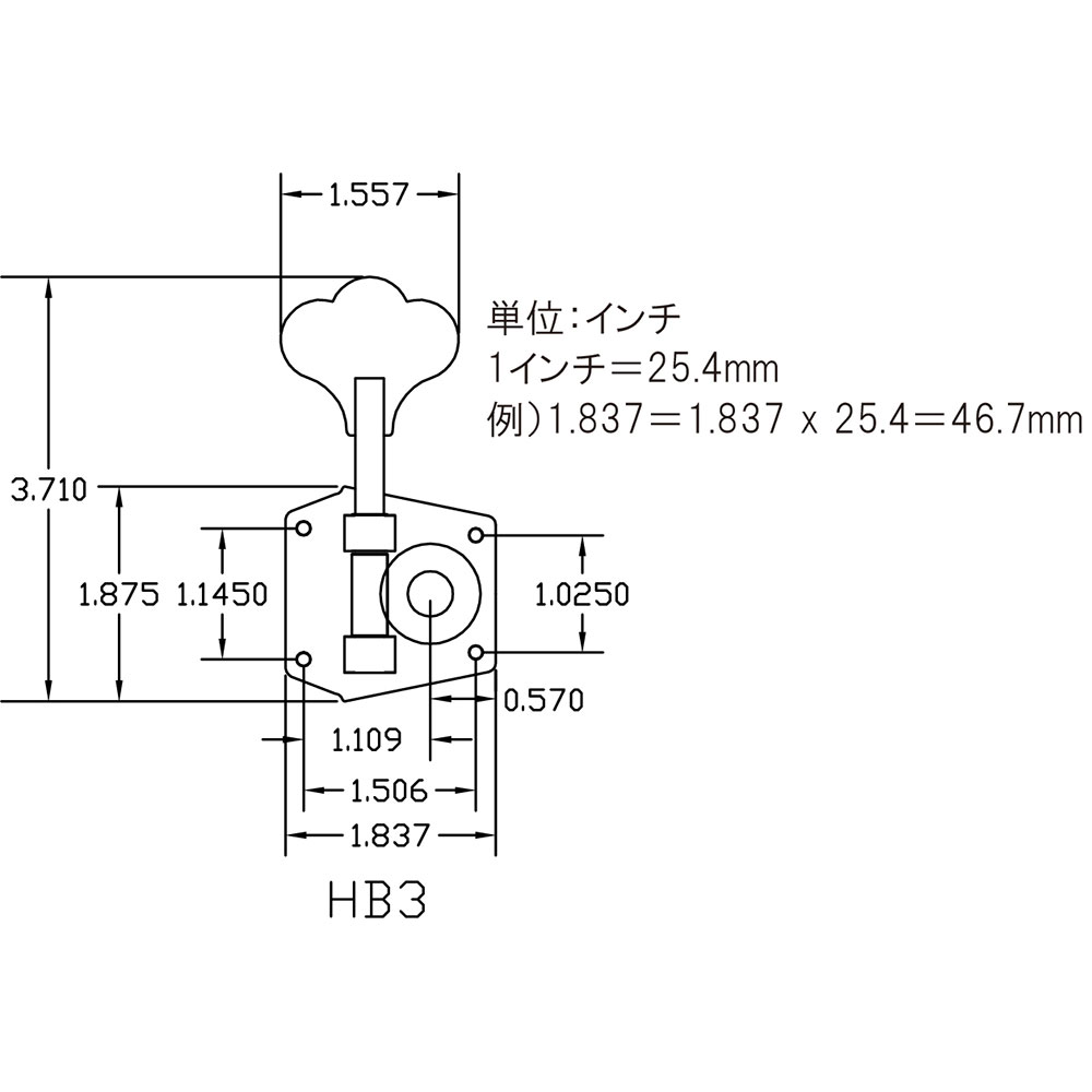 残りわずか Hipshot Hb 3bl 4l ベース用ペグ 新規購入 Godest Louyer Fr