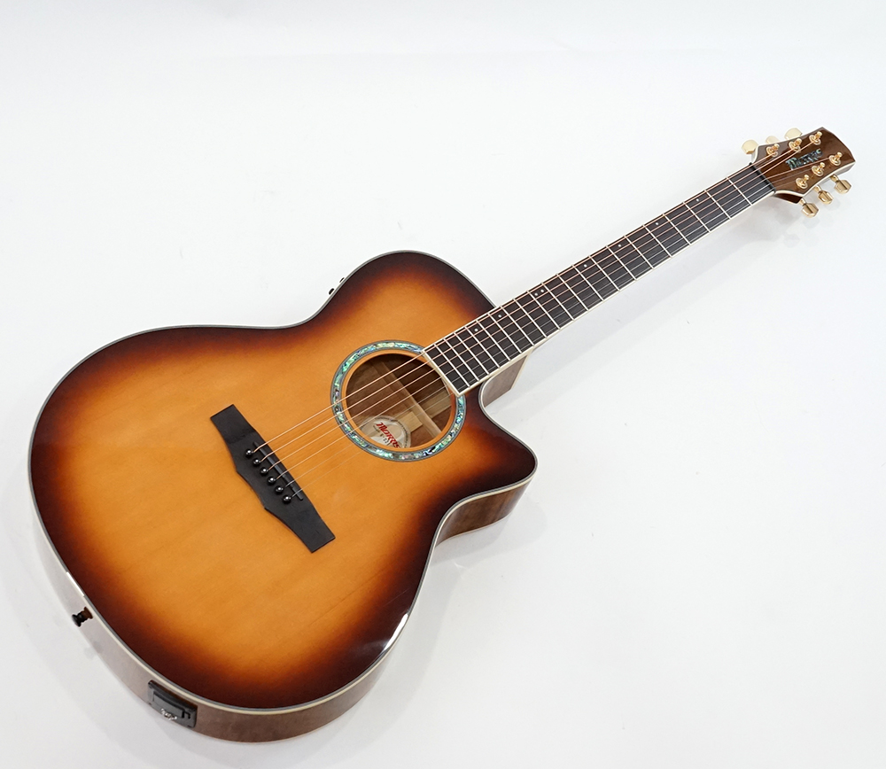 ほぼ未使MORRIS R-021 TS エレクトリック アコースティックギター-