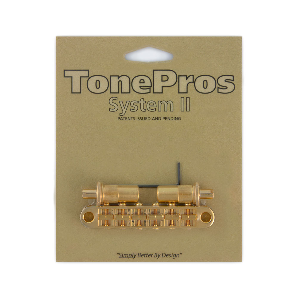 TonePros T3BT-G Metric Tuneomatic Bridge ゴールド ギター用ブリッジ|chuya-online チューヤオンライン