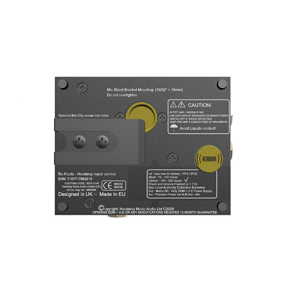 HEADWAYMUSICAUDIOEDM-1H.Eアコースティック楽器用プリアンプ/DI