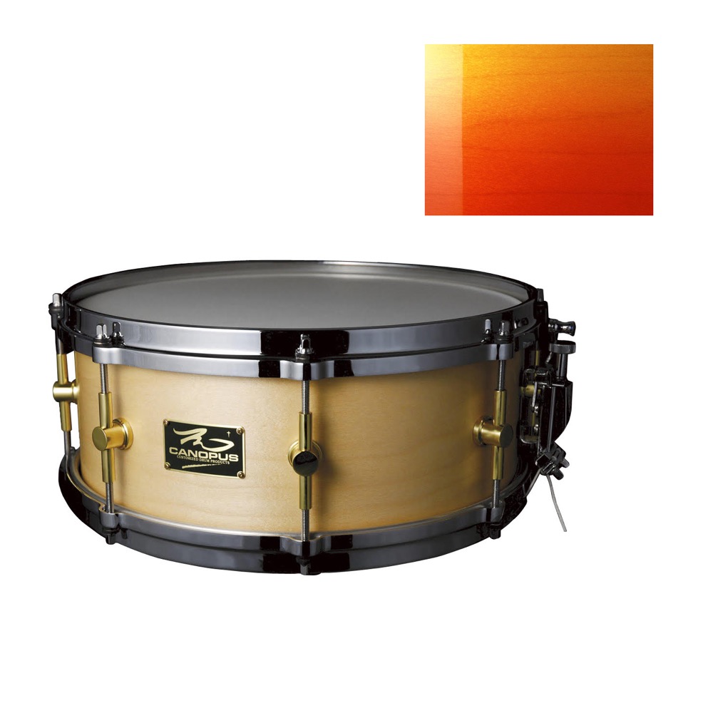 CANOPUS M-1265 The スネアドラム Maple LQ マット Orange Fade