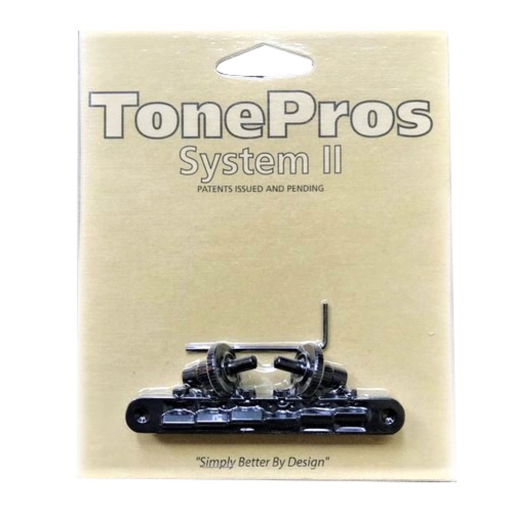 TonePros NVR2-B AVR2 with Standard Nashville Post Tuneomatic ブラック ギター用ブリッジ|chuya-online チューヤオンライン