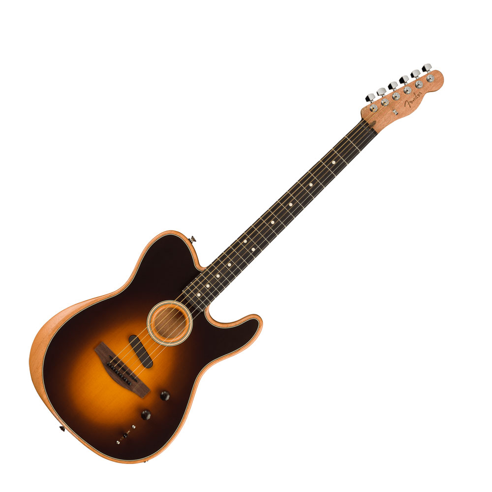 ギター FenderUSA Acoustasonic Tele BlackPaisley Fender Acoustasonic Player Telecaster - Brushed Black