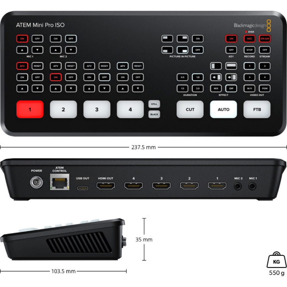 Blackmagic Design ATEM Mini ライブプロダクションスイッチャー Pro