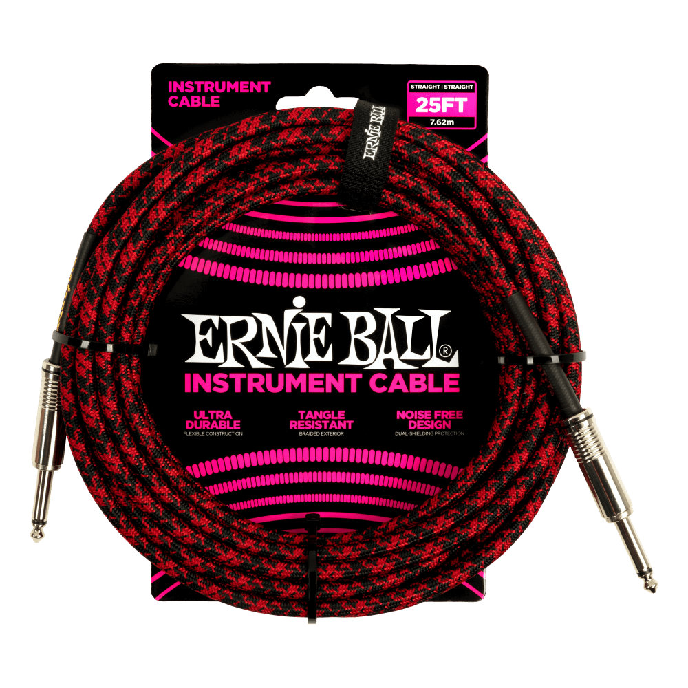 アーニーボール ERNIE BALL 6398 GT CABLE 25' SS RDBK ギターケーブル
