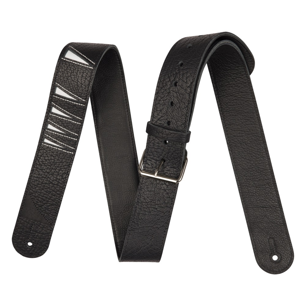 Jackson Shark Fin Leather Strap Black and White 2\