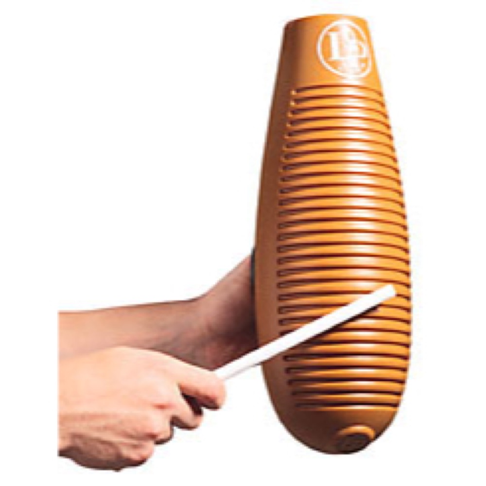 LP LP243 Super Guiro - High-Strength Plastic Percussion Instrument With Two Scrapers