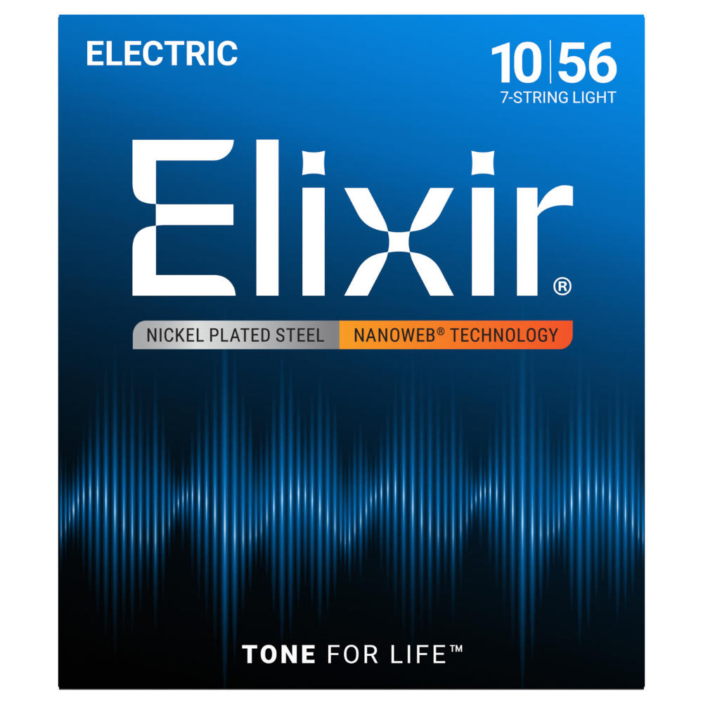 【楽天市場】ELIXIR エリクサー 12057 2Pack NANOWEB Light 10-56 7弦エレキギター弦 2セットパック ...