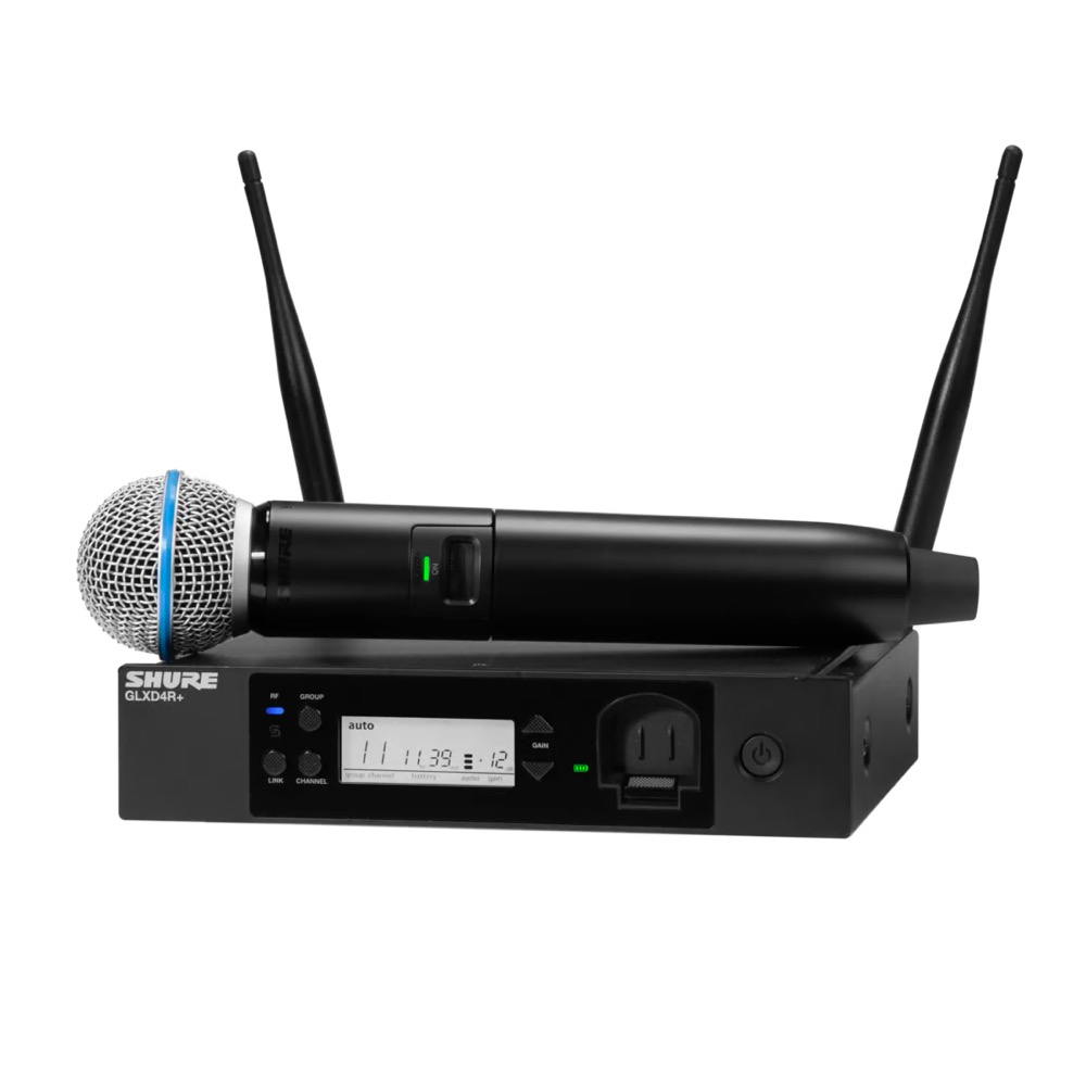 SHURE シュア GLXD24R+J/B58-Z2 ボーカル用ワイヤレスシステム 2.4GHz帯 ハンドヘルド型送信機 ハーフラック型受信機