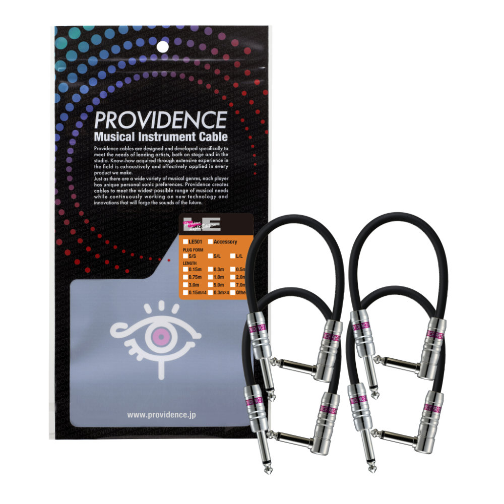 Providence プロビデンス LE501 30cm SL BK 4SET パッチケーブル 4本セット｜chuya-online チューヤオンライン