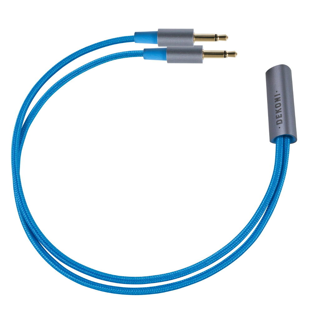 DEKONI AUDIO デコニオーディオ Ensemble Cables Y-Split 3.5mm ブルー CBZ-Y-CL-3.5 モジュラーヘッドフォンケーブル｜chuya-online チューヤオンライン