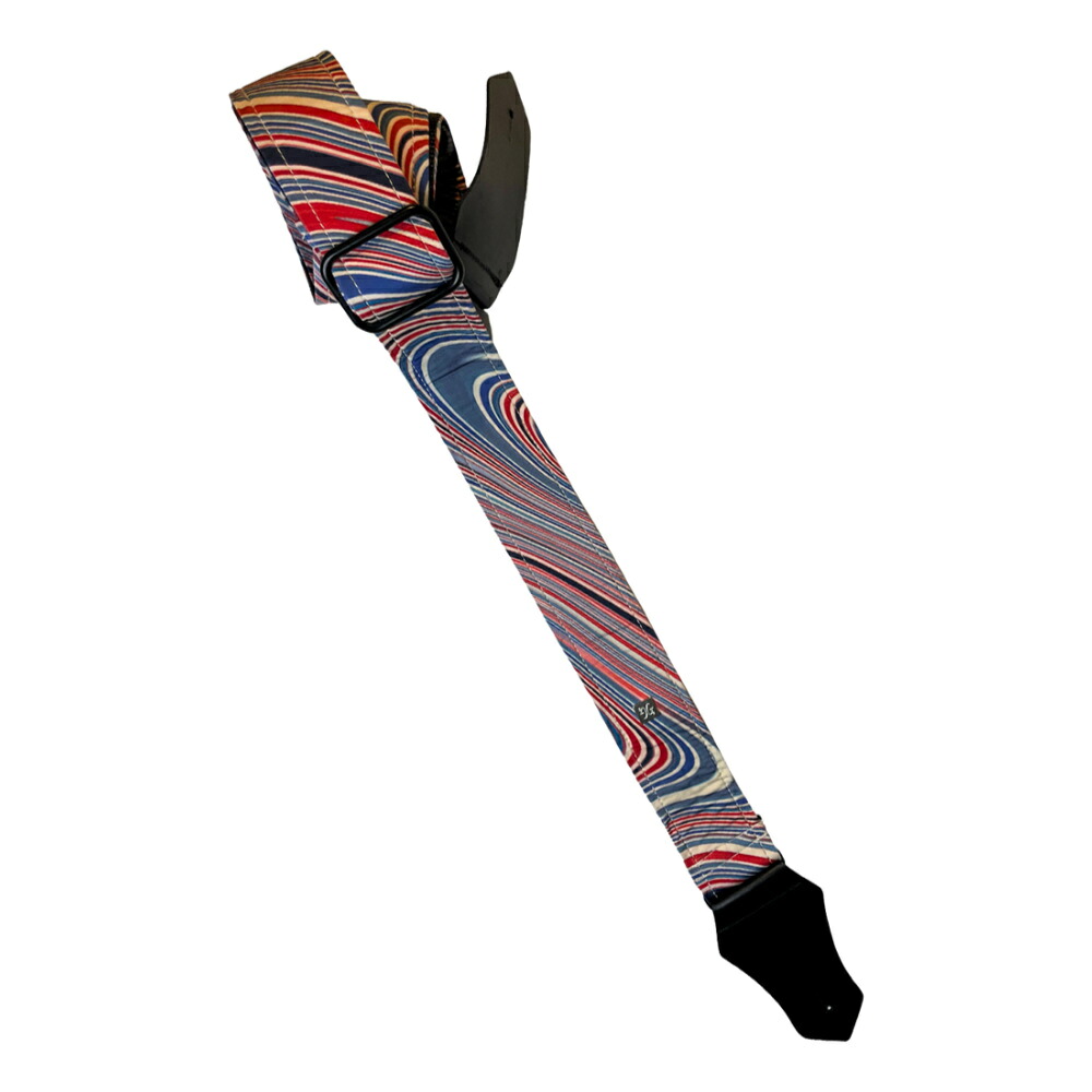 Get'm Get'm ゲットムゲットム Good Vibes Guitar Strap Groovy Red White & Blue ギターストラップ