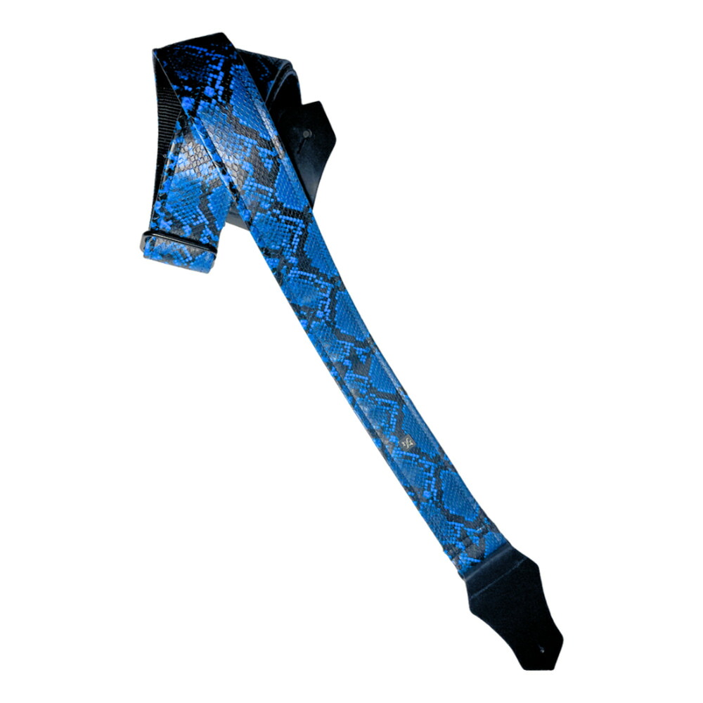 Get'm Get'm ゲットムゲットム Electric Snake Guitar Strap Blue Snake ギターストラップ|chuya-online チューヤオンライン
