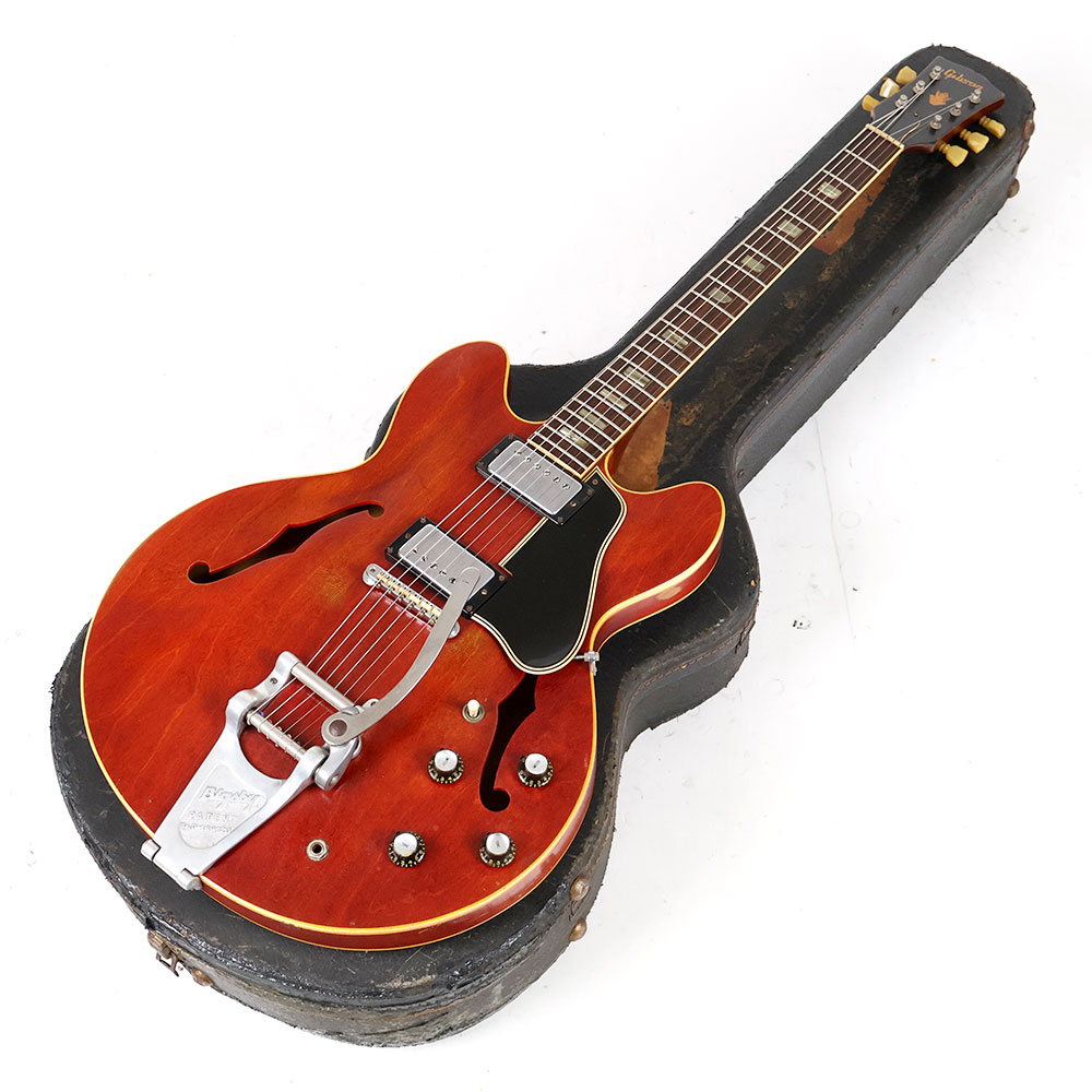 【中古】Gibson ギブソン ES-335 Cherry 1966年製 Bigsby増設 セミアコ エレキギター|chuya-online チューヤオンライン