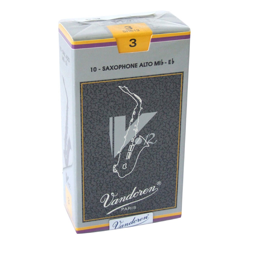 Vandoren バンドレン アルトサックスリード V12 3½ 10枚入 9箱 vandoren（バンドーレン） アルトサックスリード V12（銀箱）3-1/2