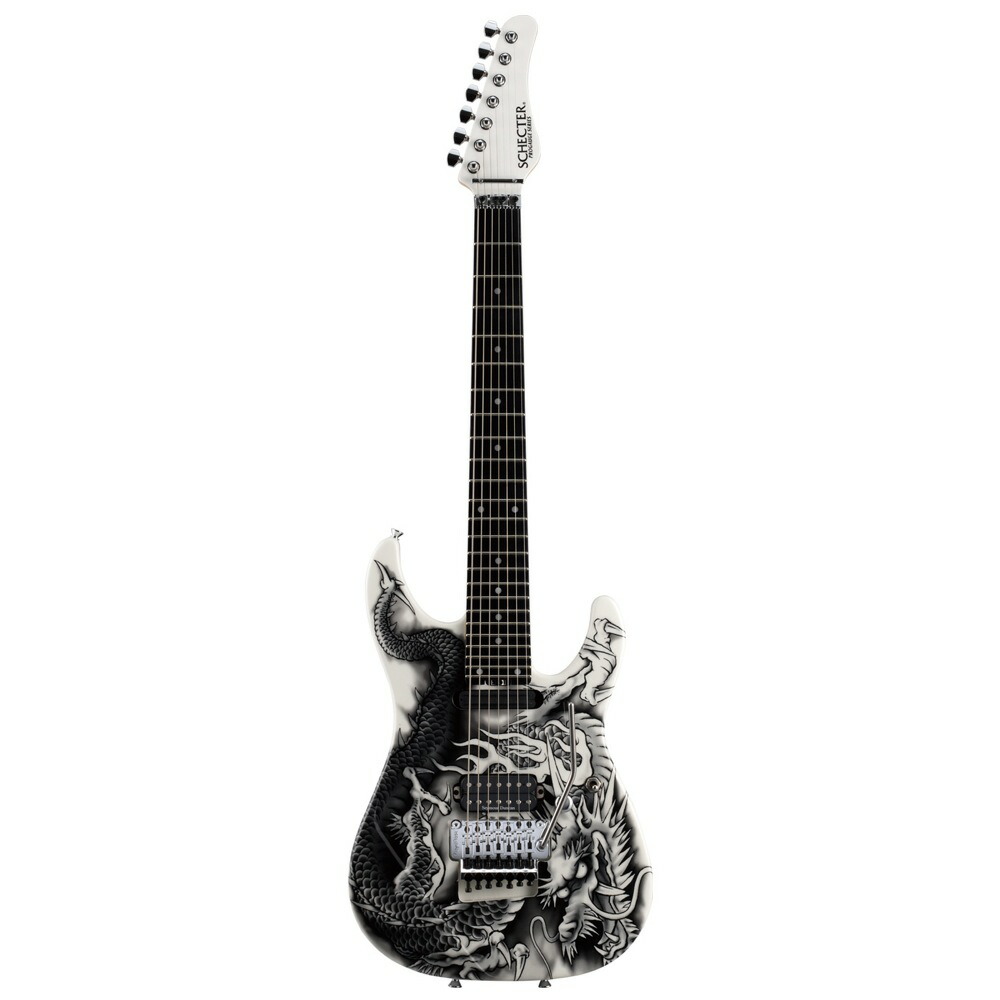 小林信一モデル Dragon ギター ベース Schecter 小林信一モデル Artist Wht Original Graphic ギター Progauge Pa Zk T7 7弦エレキギター Chuya Online小林信一 7弦モデル Model