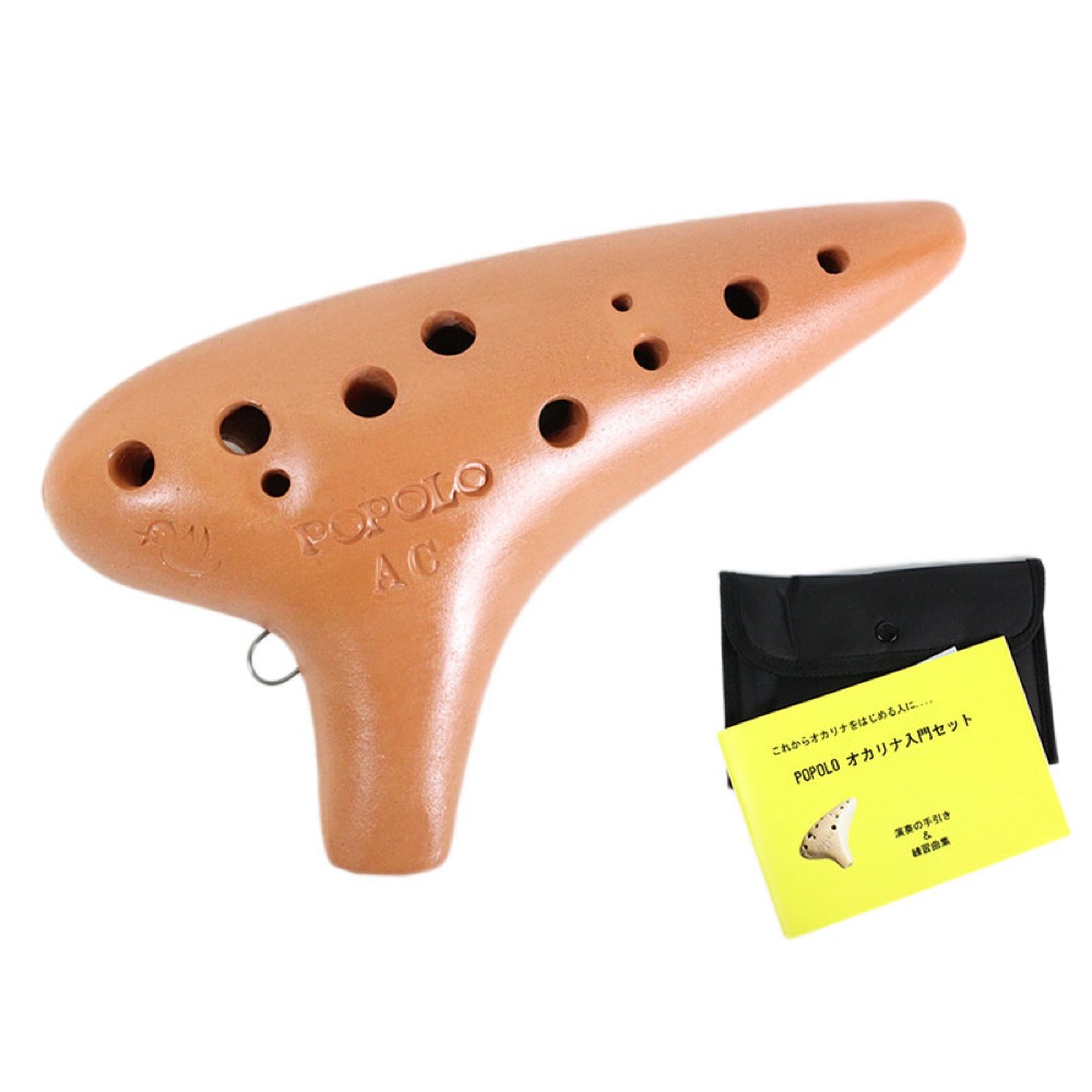 楽天市場】POPOLO NN-AC オカリナ入門セット アルトC レッド 入門曲集